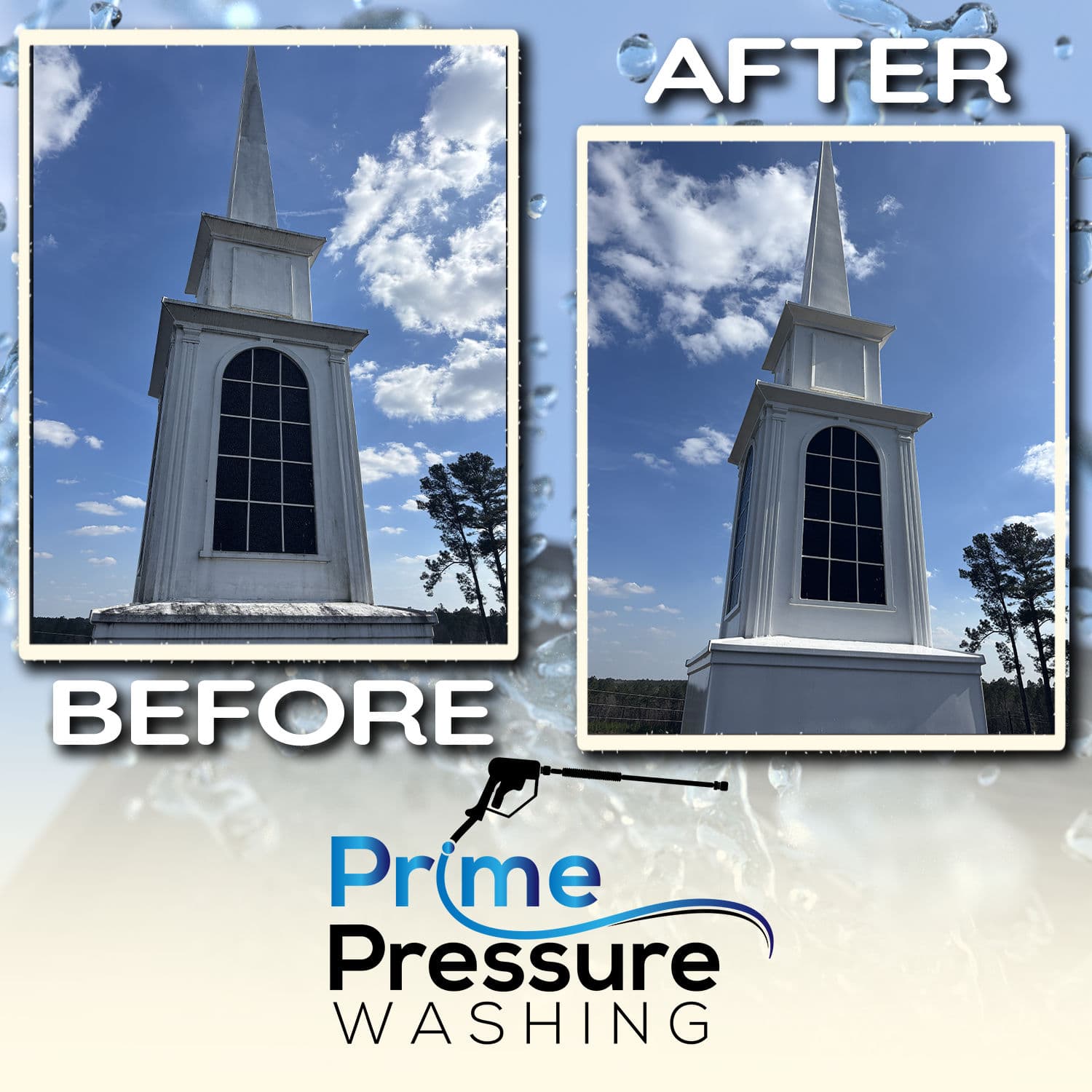 Church Steeple Shine with Prime Pressure Washing image