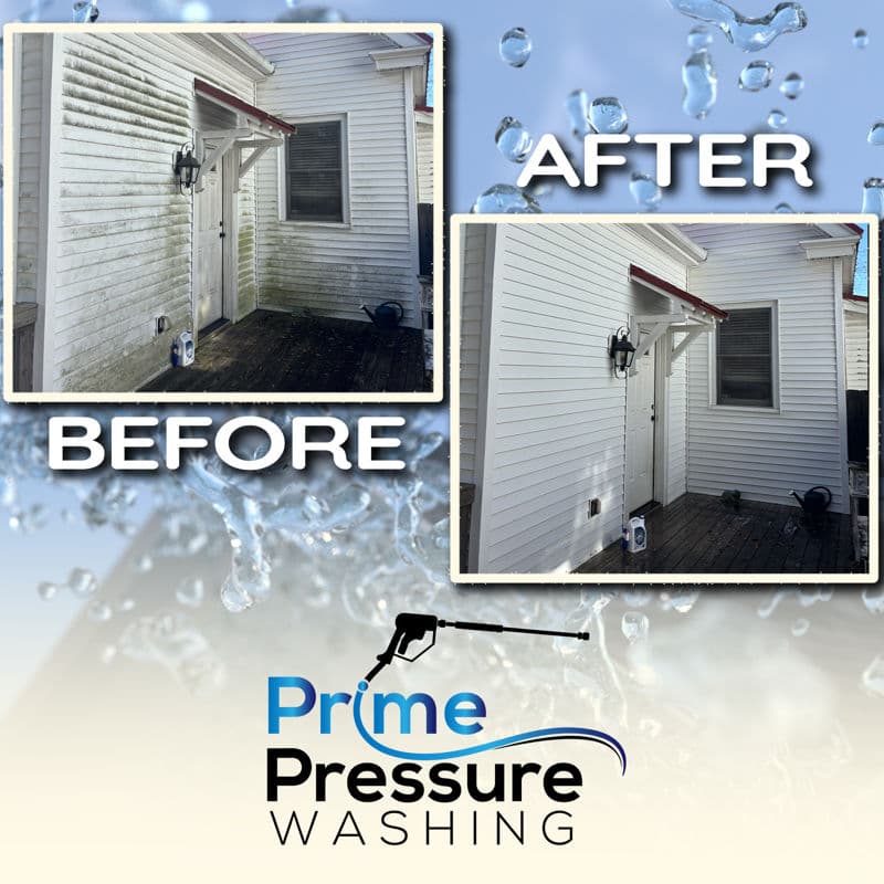 Before and After Transformation with Soft Washed Siding image